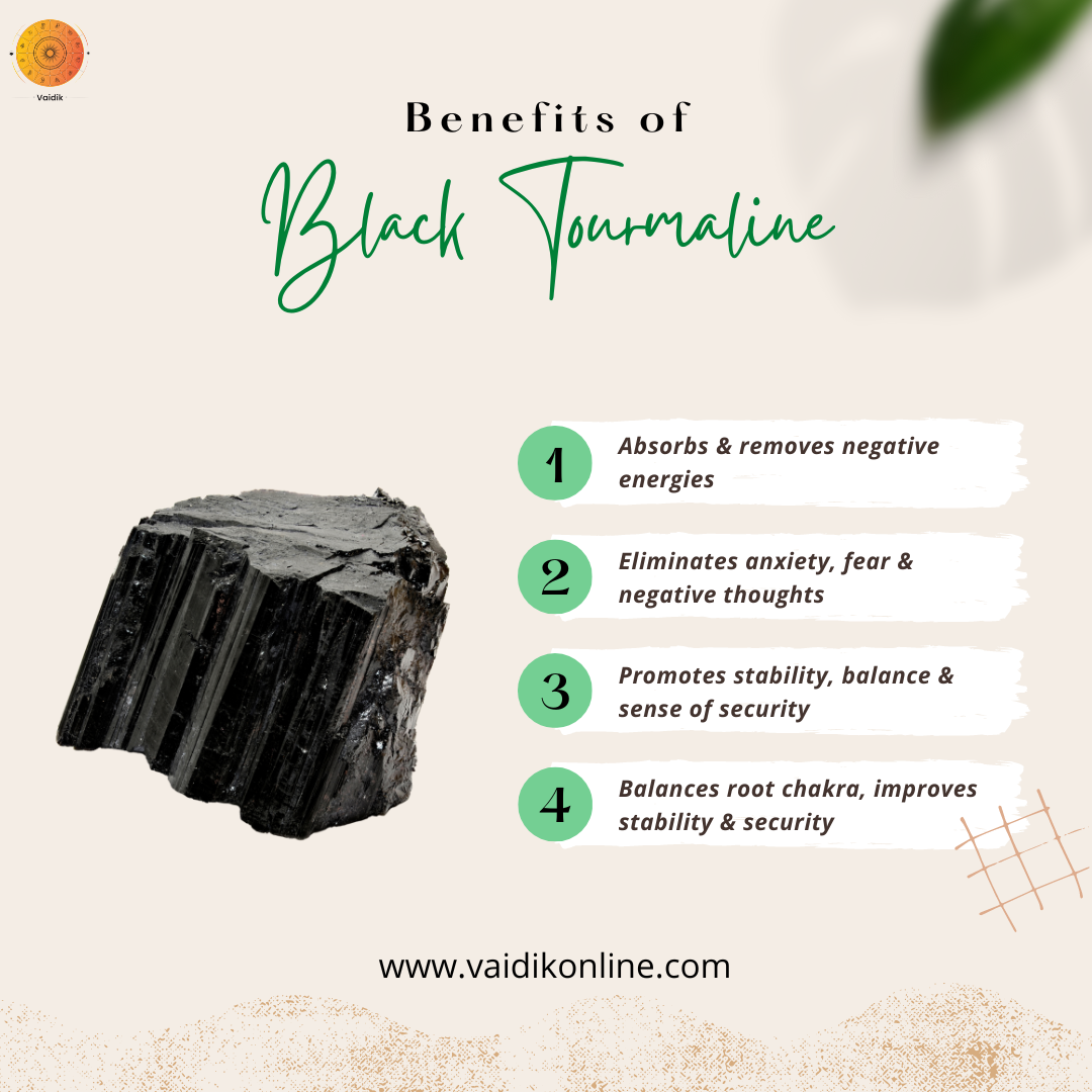 Black tourmaline energised bracelet for protection | Vaidik Online