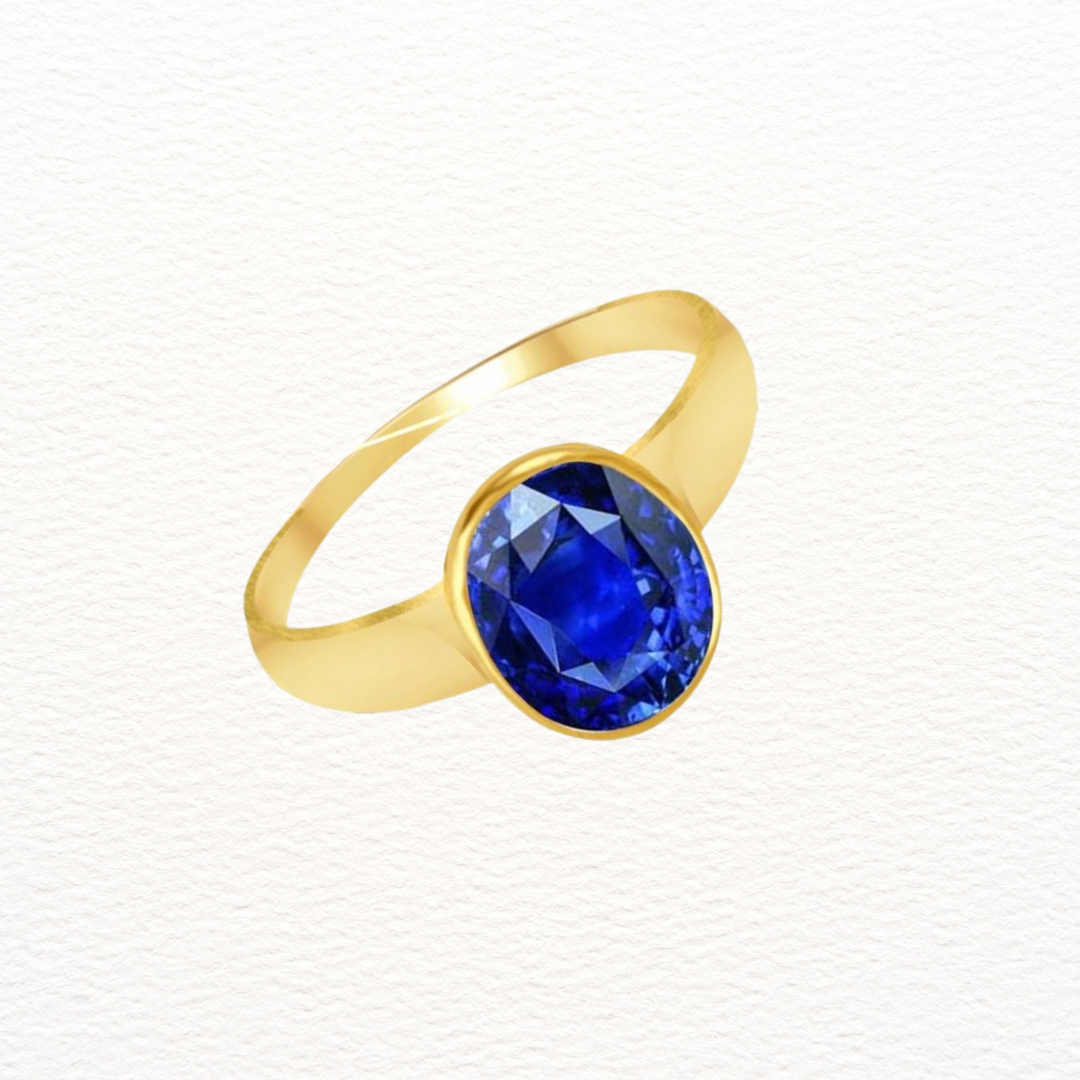 Women Sapphire Ring, Blue Sapphire Stone Ring, 925 Sterling Silver Neelam  Ring | eBay