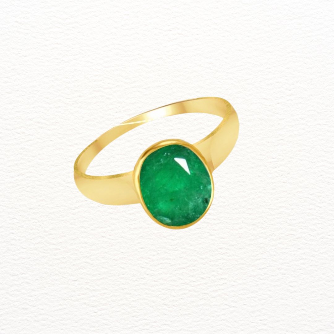 Emerald (Panna) ring in Ashtadhatu by Vaidik Online